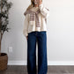 Apple Basket Striped Shawl Cardigan