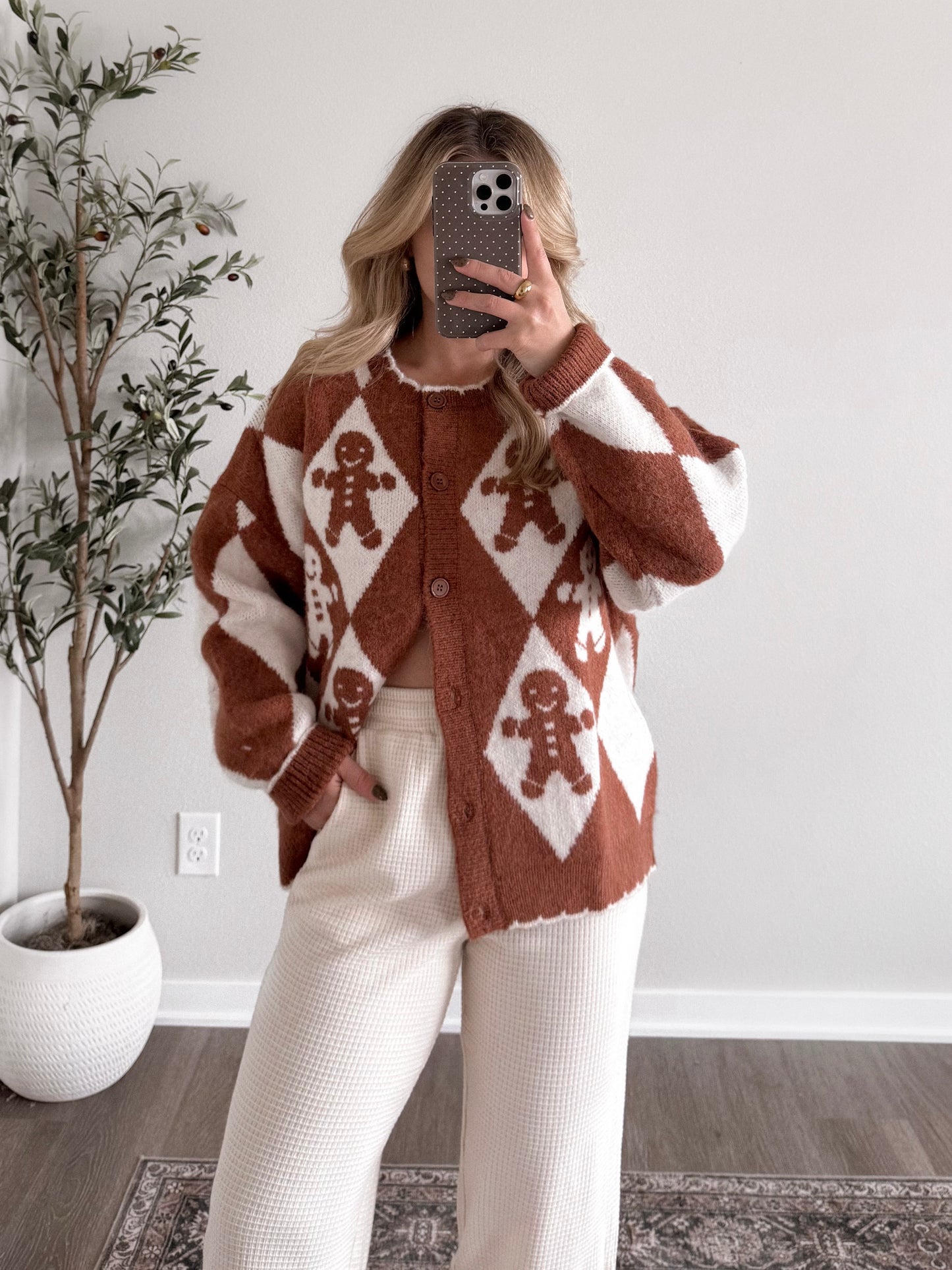 Mr. Gingerbread Knit Cardigan Final Sale