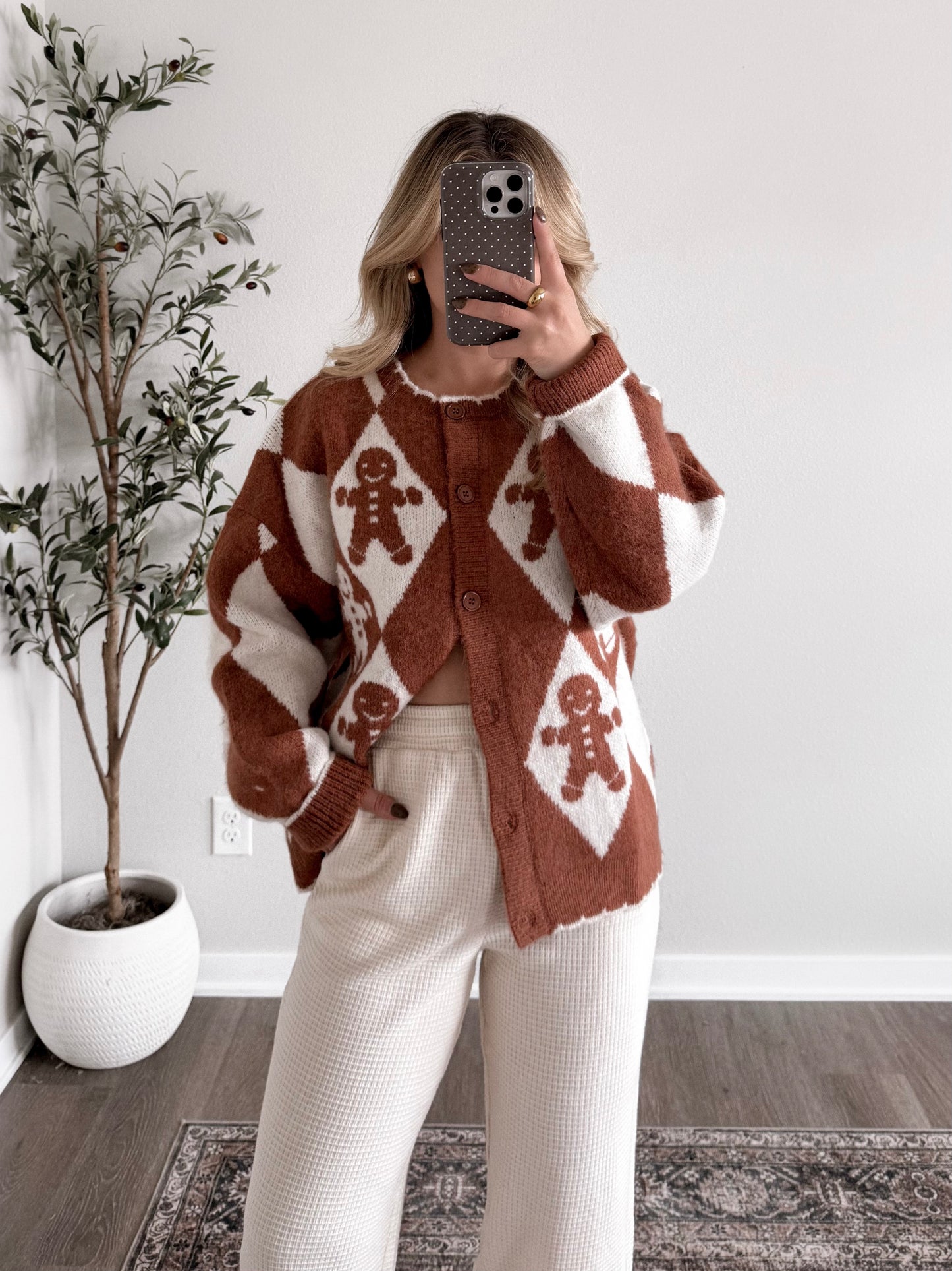 Mr. Gingerbread Knit Cardigan Final Sale