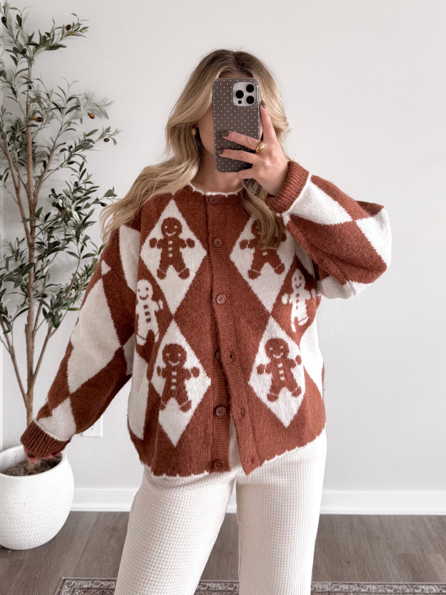 Mr. Gingerbread Knit Cardigan Final Sale