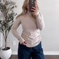 Essential Mock Neck Top / Oatmeal