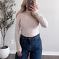 Essential Mock Neck Top / Oatmeal