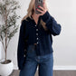 Augie Knit Button Cardigan / Navy