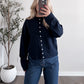 Augie Knit Button Cardigan / Navy