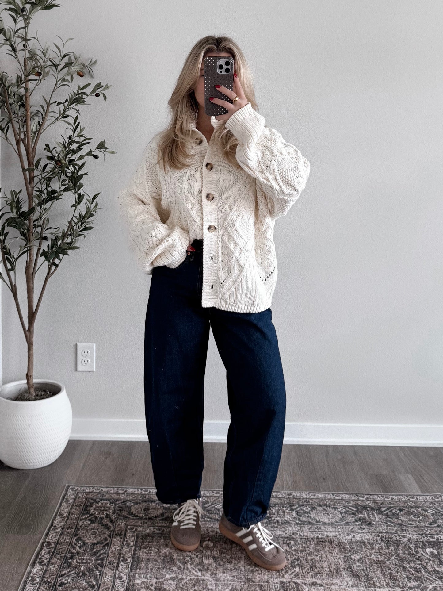 Snow Vale Cable Knit Cardigan