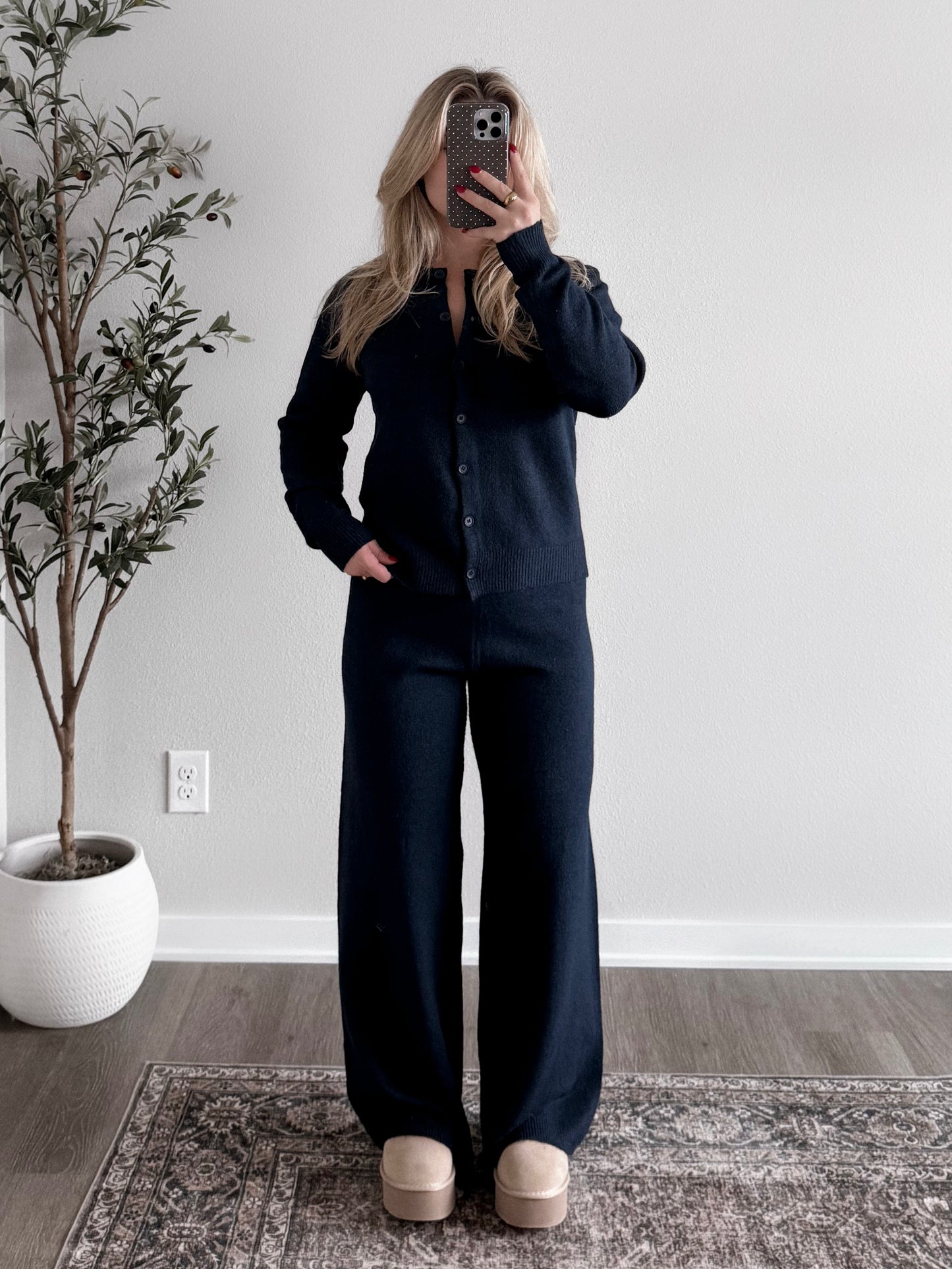 Fireside Sweater Knit Set / Navy