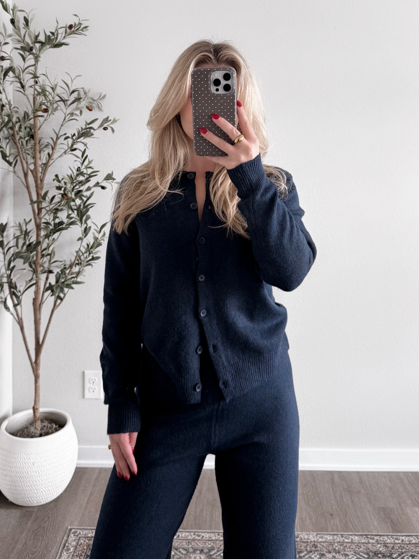 Fireside Sweater Knit Set / Navy