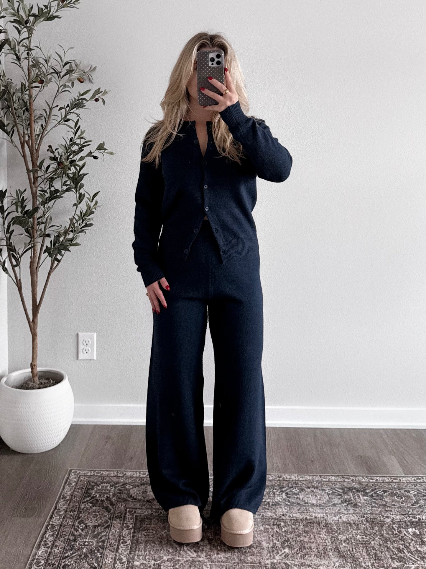 Fireside Sweater Knit Set / Navy