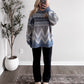 Alpine Oversized Knit Sweater / Winter Blue
