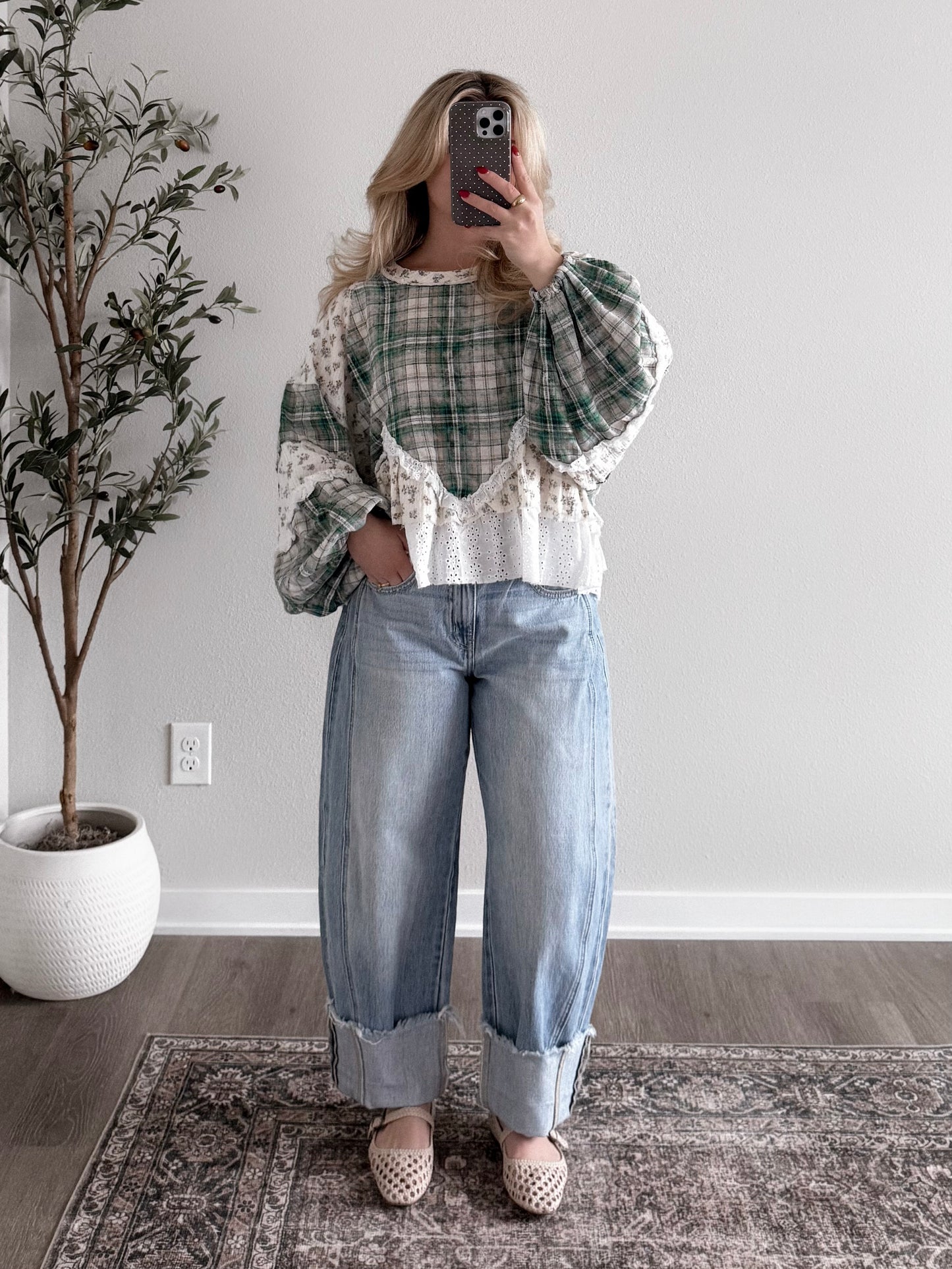 Winter Mint Babydoll Top