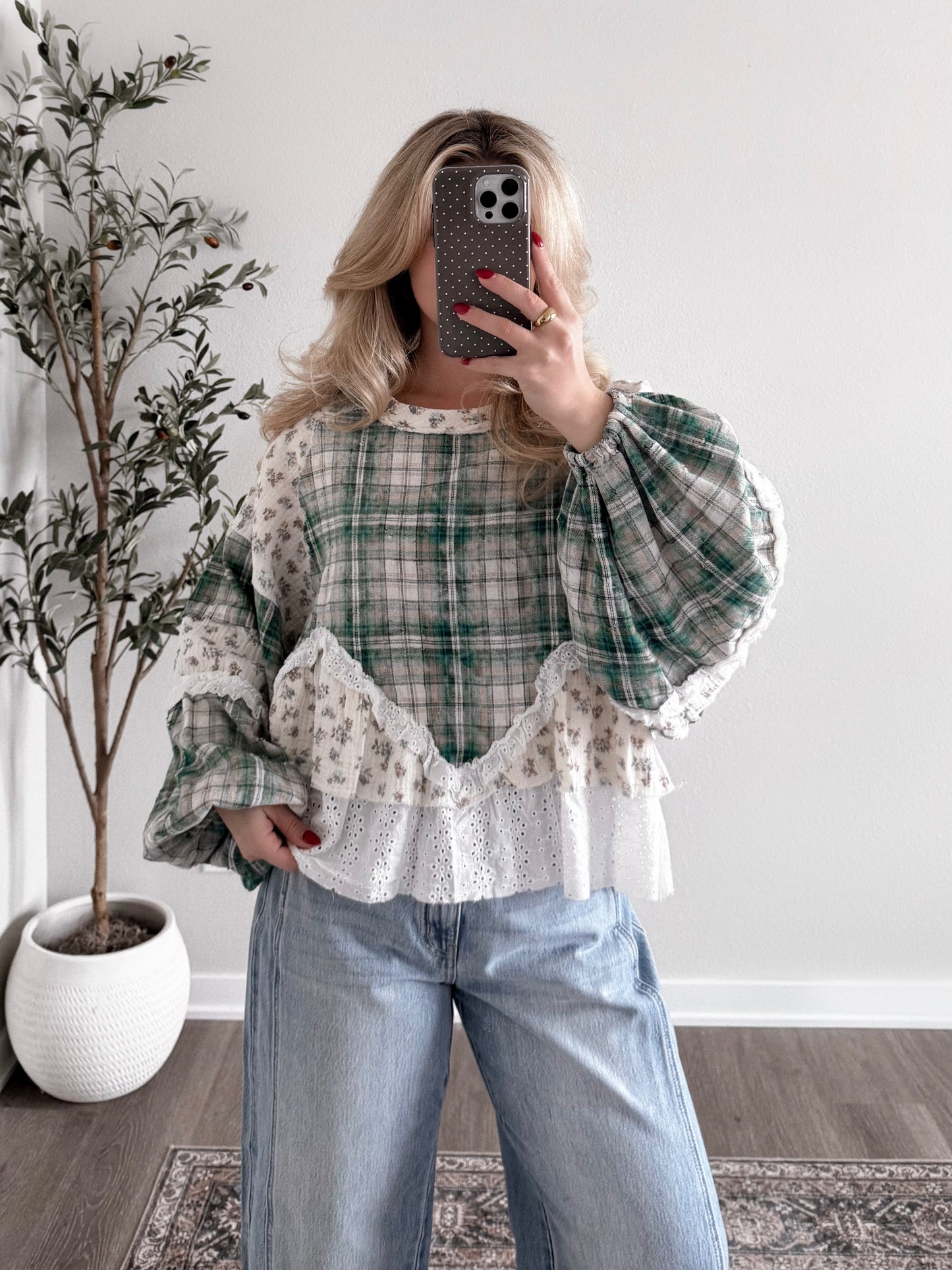 Winter Mint Babydoll Top