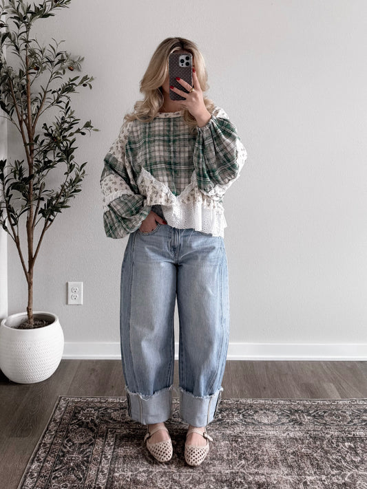 Winter Mint Babydoll Top