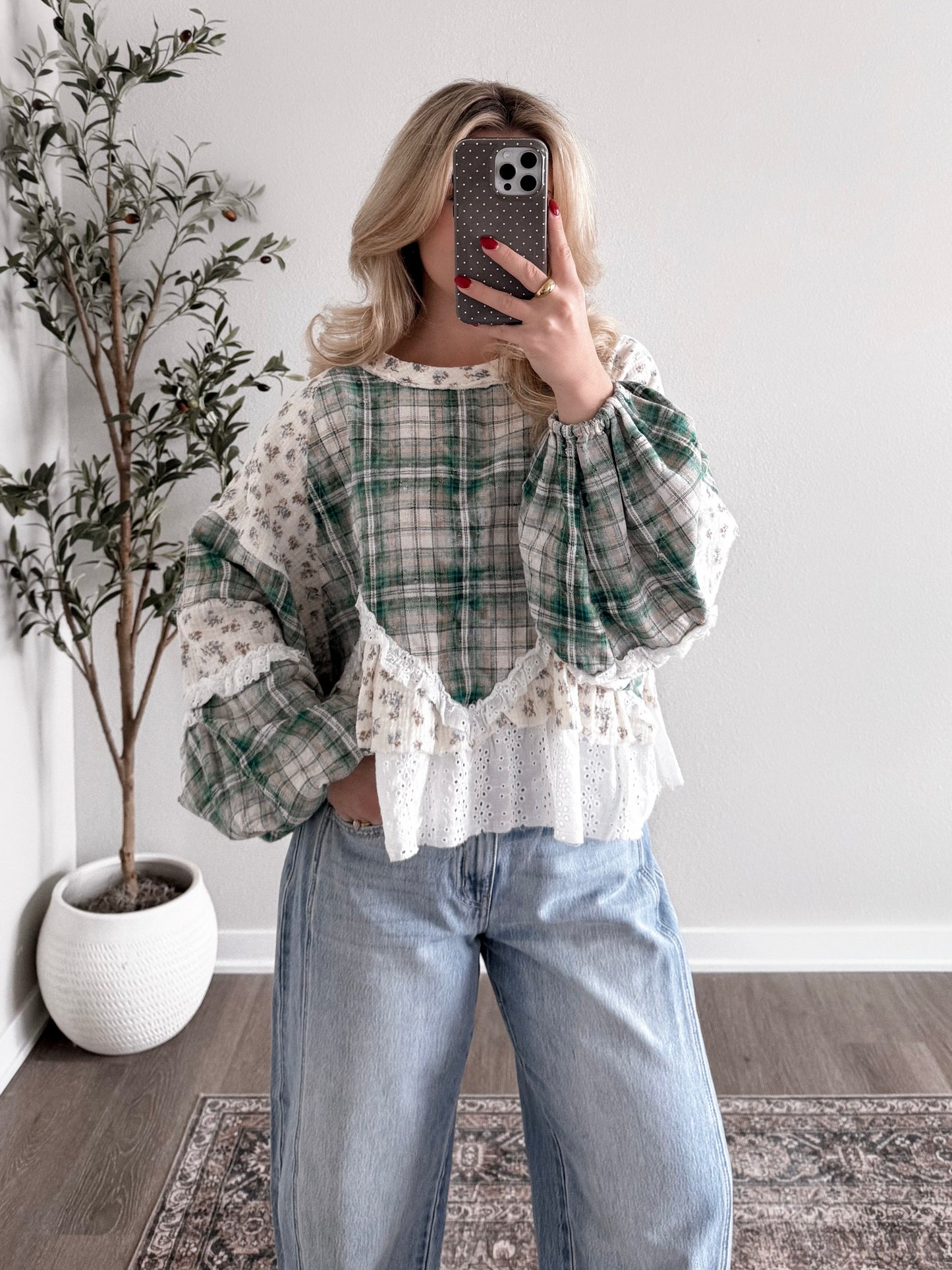 Winter Mint Babydoll Top