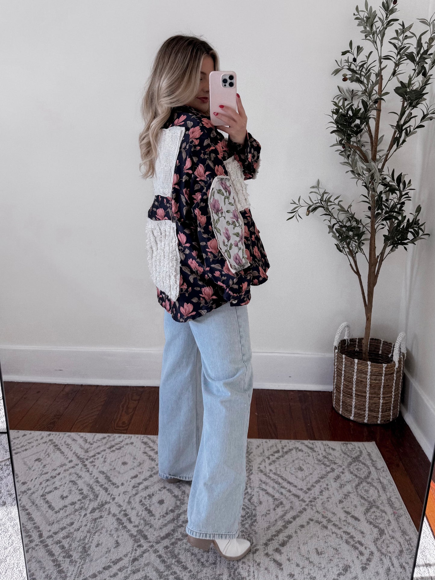 Spring Blooms Floral Shacket