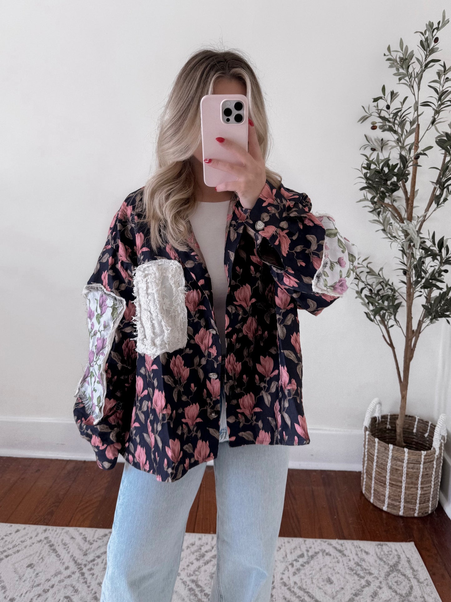 Spring Blooms Floral Shacket