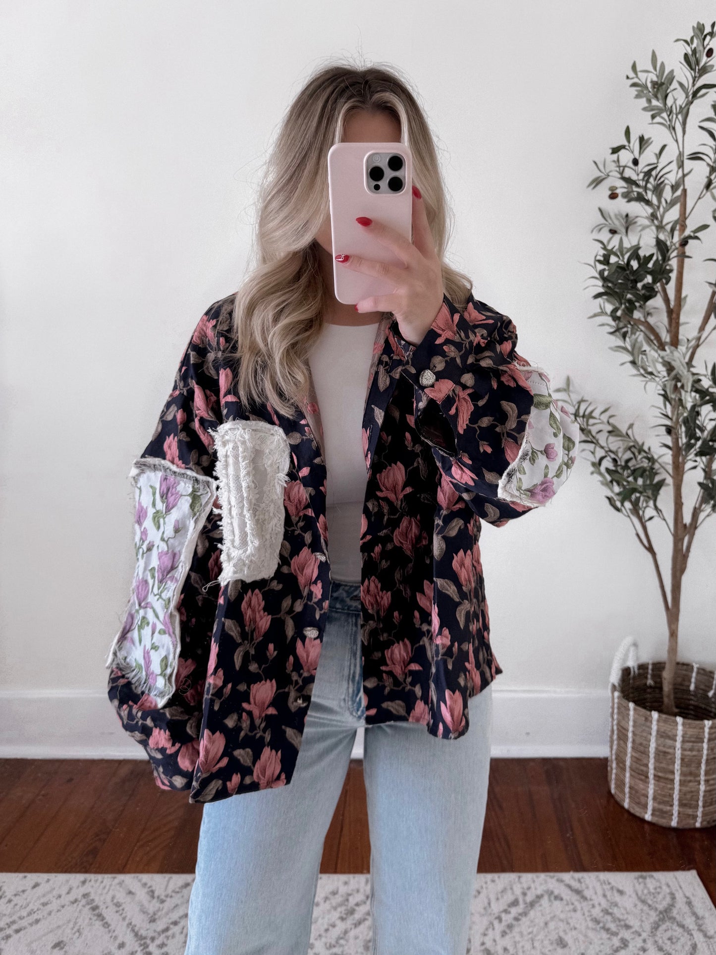 Spring Blooms Floral Shacket