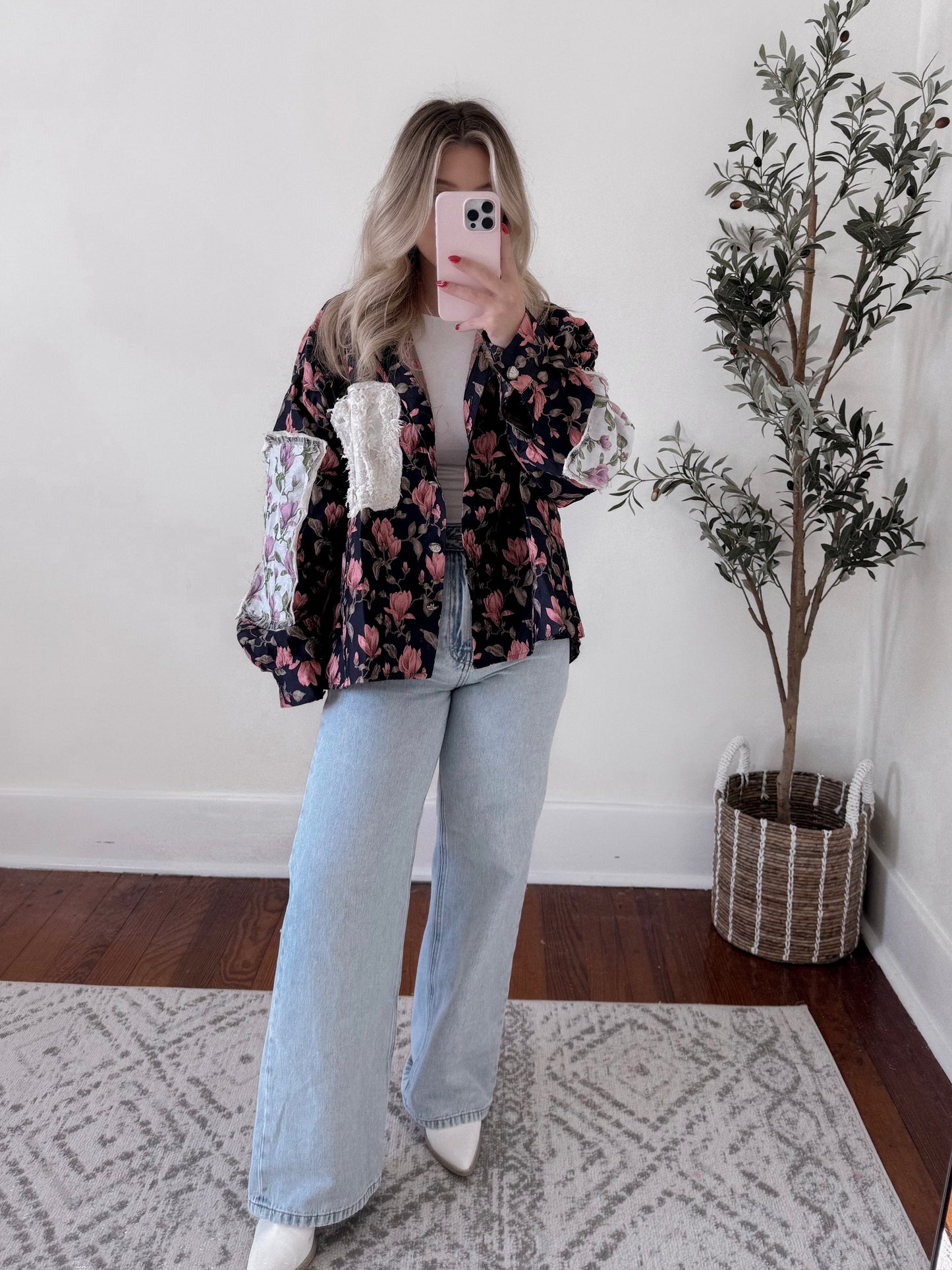 Spring Blooms Floral Shacket