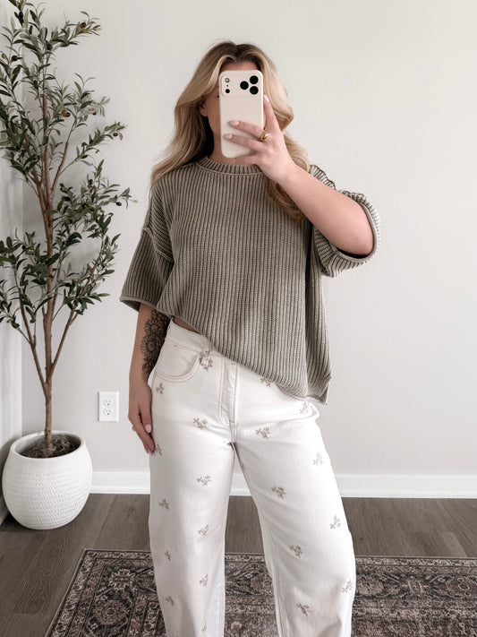 Fresh Air Ribbed Knit Top