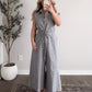 Morning Shift Striped Jumpsuit (Short Freindly)