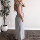 Morning Shift Striped Jumpsuit (Short Freindly)