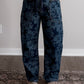 Janey High Waisted Barrel Jeans / Dark Floral