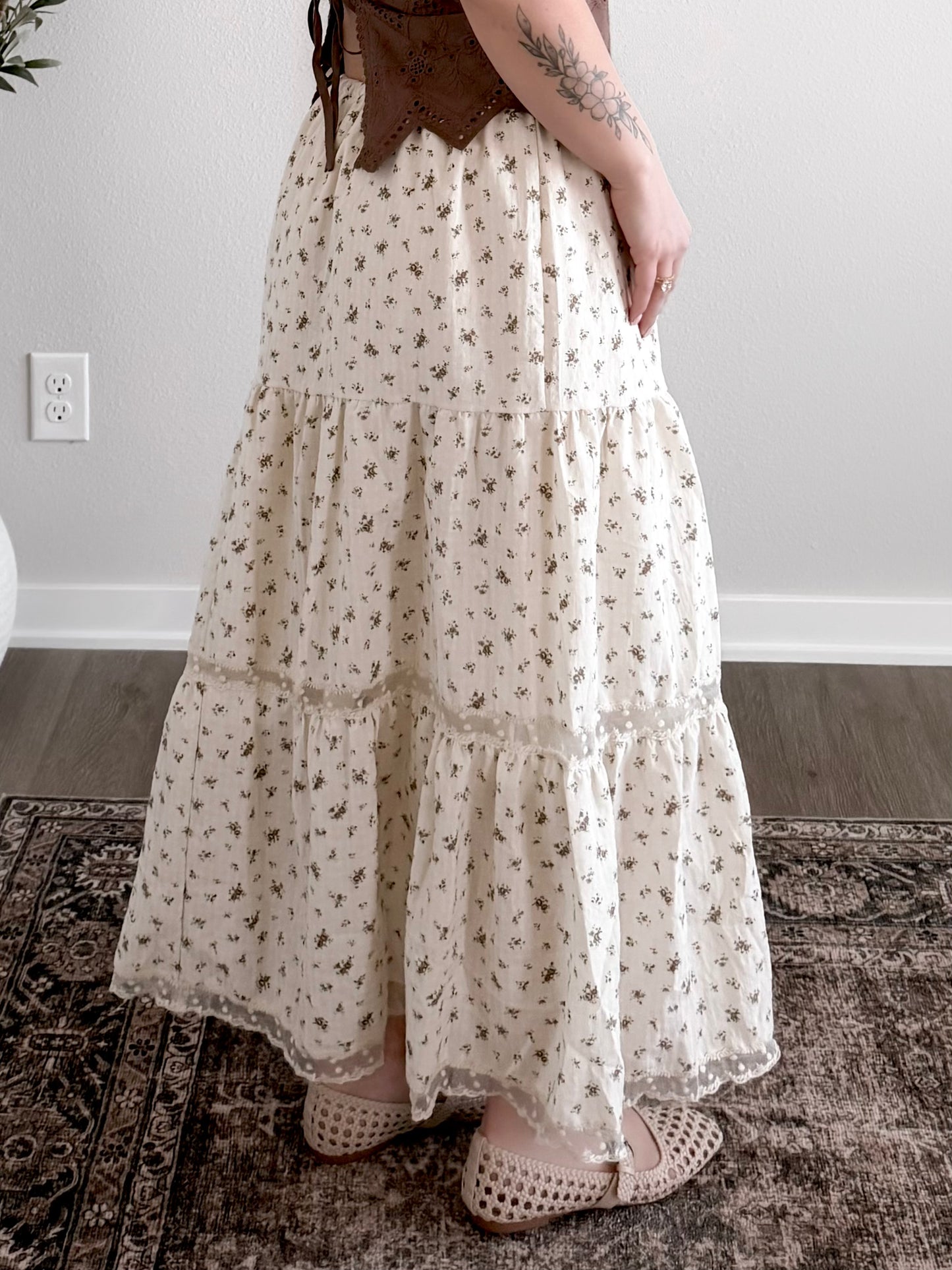 Buttercup Bloom Midi Skirt