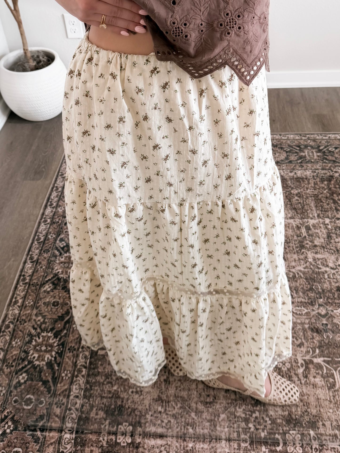 Buttercup Bloom Midi Skirt