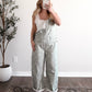 Spotted Barrel Overalls / Sage-Cream