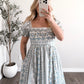 Fields Of Grace Floral Maxi Dress / Blue