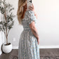 Fields Of Grace Floral Maxi Dress / Blue