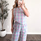 Pastel Picnic Plaid Pant Set