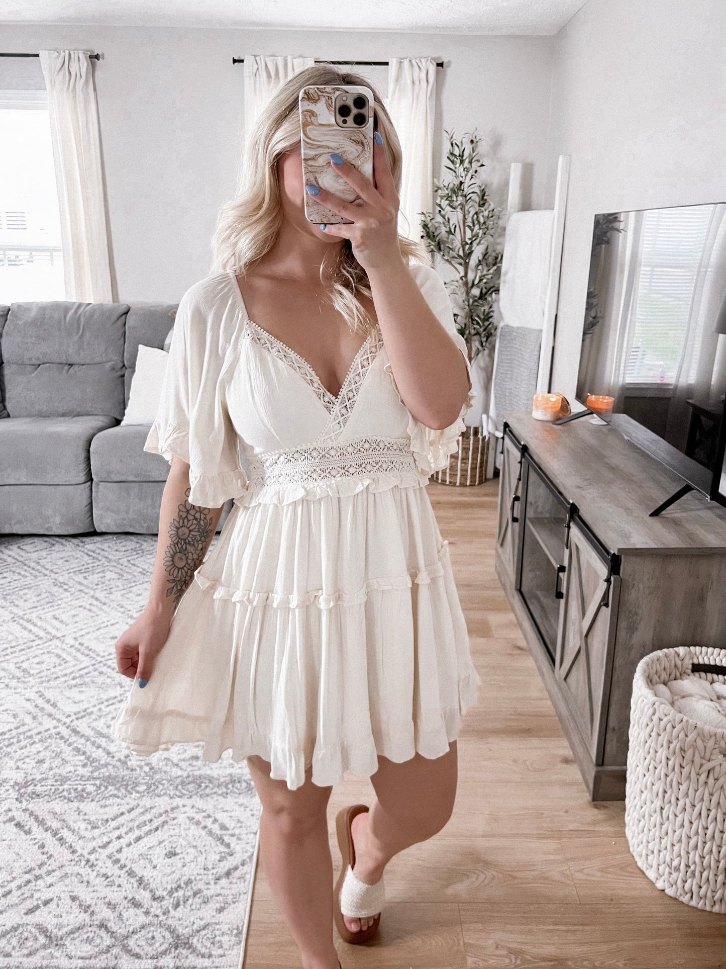 Alabaster Lace Dress Final Sale