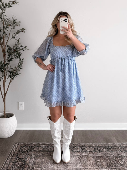 Harmony Plaid Babydoll Dress
