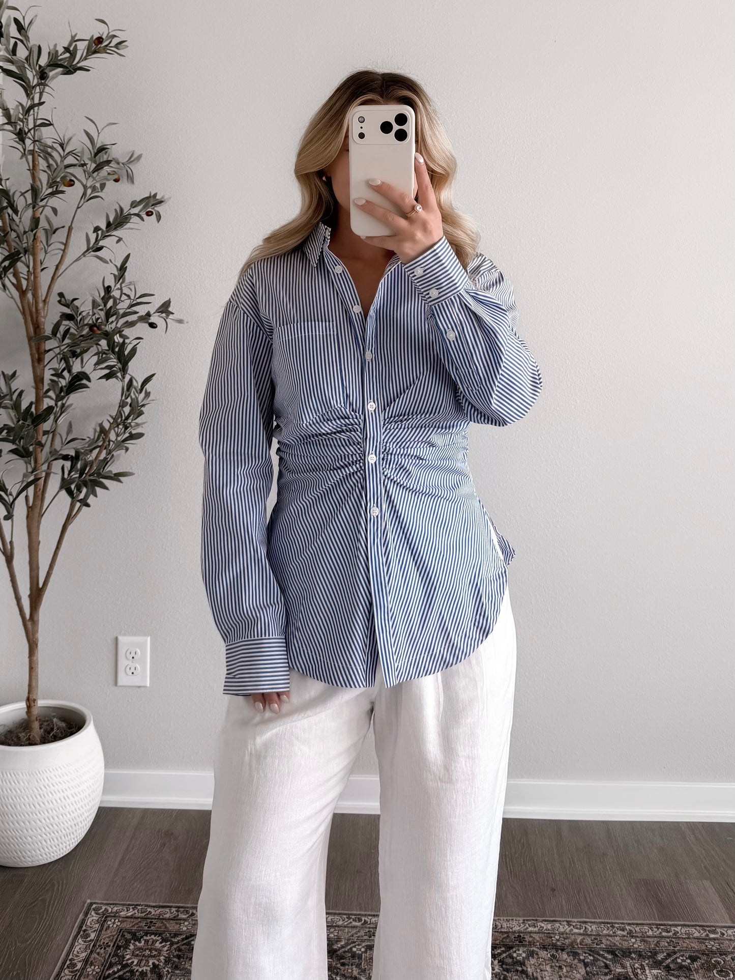 Office On The Coast Striped Top