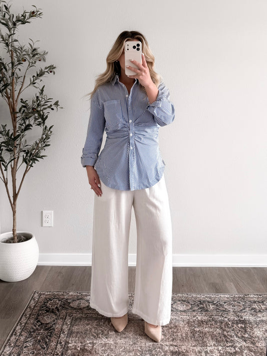 Office On The Coast Striped Top