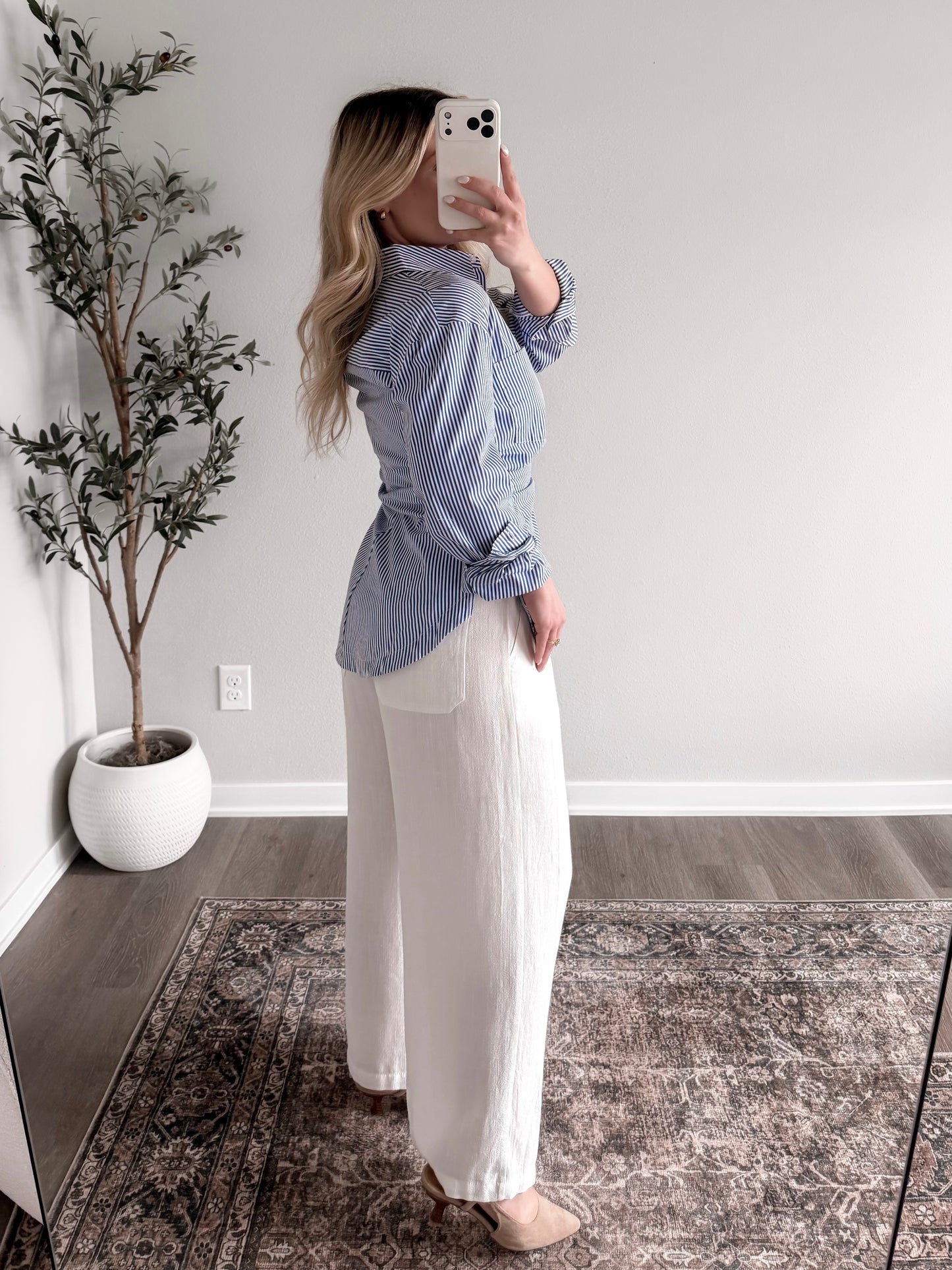 Office On The Coast Striped Top