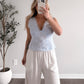 Better Off Lace Tie Back Top / Bluebell