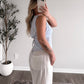 Better Off Lace Tie Back Top / Bluebell