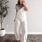 Midweek Barrel Overalls / White