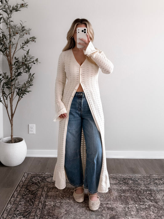 Barefoot Knit Maxi Cardigan