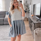 Farmers Market Striped Denim Dress Final Sale