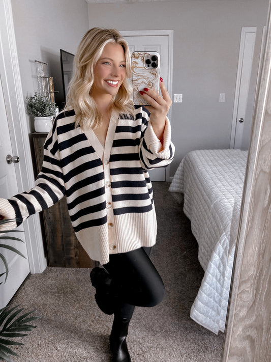 It Girl Fall Striped Sweater Final Sale