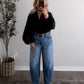 Vivian Relaxed Black Blouse