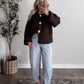 Dark Roast Gold Button Cardigan