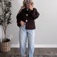 Dark Roast Gold Button Cardigan