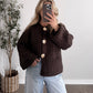 Dark Roast Gold Button Cardigan