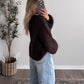 Dark Roast Gold Button Cardigan