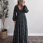 Forest Veil Smocked Maxi Dress
