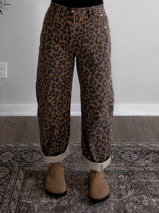 Lynx Leopard Barrel Jeans