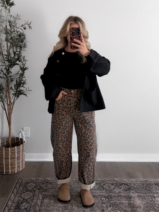 Lynx Leopard Barrel Jeans
